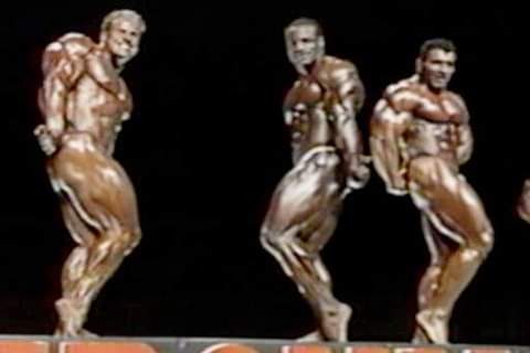 1999 ironman pro invitational milos sarcev vs chris cormier vs jay cutler posa di tricipiti